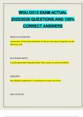 WGU D312 EXAM ACTUAL 2025&sol;2026 QUESTIONS AND 100&percnt; CORRECT ANSWERS