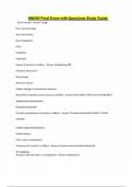 MN580 Final Exam with Questions Study Guide&period;