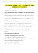 CICERONE EXAM 2 QUESTIONS AND 100&percnt; VERIFIED ANSWERS&excl;&excl;