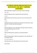 CICERONE BEER SERVER 2025 EXAM QUESTIONS AND 100&percnt; VERIFIED ANSWERS&excl;&excl;