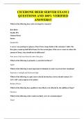 CICERONE BEER SERVER EXAM 2 QUESTIONS AND 100&percnt; VERIFIED ANSWERS&excl;&excl;