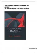 Test Bank for Corporate Finance &lpar;3rd Edition&rpar; &lpar;Pearson Series in Finance&rpar; 3rd Edition by Jonathan Berk &lpar;Author&rpar; &lpar;2025&sol;2026&rpar; &lpar;New Edition with All Chapters Covered&rpar;