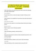 CICERONE BEER SERVER EXAM QUESTIONS AND 100&percnt; VERIFIED ANSWERS&excl;&excl;