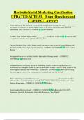 Hootsuite  Bundled Exam Questions WITH  CORRECT Answers