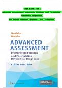 Test Bank for Advanced Assessment&colon; Interpreting Findings and Formulating Differential Diagnoses &lpar;5th Edition&rpar; by Mary Jo Goolsby & Laurie Grubbs &ndash; complete Chapter 1-22