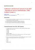 California C-10 Electrical Contractor Exam 2025 &ndash; Questions & Answers with Rationales &vert; 100&percnt; Verified &vert; Graded A&plus;