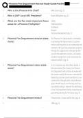  Phoenix Fire Department Recruit Study Guide Packet EXAM 2025 COMPLETE EXAM QUESTIONS AND ACCURATE ANSWERS &vert;ALREADY PASSED&excl;&excl;