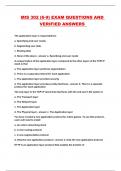 MIS 302 &lpar;6-9&rpar; EXAM QUESTIONS AND VERIFIED ANSWERS 