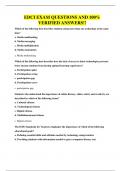 EDCI EXAM QUESTIONS AND 100&percnt; VERIFIED ANSWERS&excl;&excl;