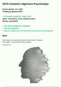 NCOI Oefententamen Algemene Psychologie - 65 vragen en antwoorden o&period;b&period;v&period; Feldman&comma; Zimbardo en Brysbaert - Volledig ge&uuml;pdatet sept&period; 2025 &plus; leerdoelen &plus; kernbegrippen en meer