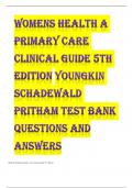 Women&rsquo;s Health&colon; A Primary Care Clinical Guide" &lpar;5th Edition&rpar; by Schuiling&comma; Likis&comma; Schade&comma; and Pritham &mdash; All Chapters  complete questions and answers 