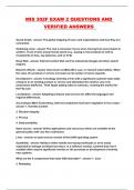 MIS 302F EXAM 2 QUESTIONS AND VERIFIED ANSWERS 