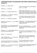 JCAT&sol;COA Practice Test Questions with 100&percnt; Verified Answers Graded A&plus;