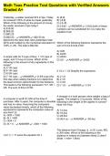 Math Teas Practice Test Questions with Verified Answers Graded A&plus;