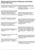 NHA Pharmacy Tech Practice Test Questions with Verified Answers 100&percnt; Pass&excl;&excl;