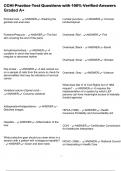 CCHI Practice Test Questions with 100&percnt; Verified Answers Graded A&plus;