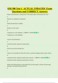 OM 300 Test 1  ACTUAL UPDATED  Exam  Questions and CORRECT Answers 