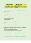 OM 300   Bundled Exam Questions WITH  CORRECT Answers