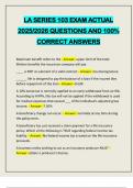 LA SERIES 103 EXAM ACTUAL 2025&sol;2026 QUESTIONS AND 100&percnt; CORRECT ANSWERS