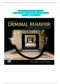 TEST BANK For Criminal Behavior&colon; A Psychological Approach 12th Edition &lpar;Bartol&rpar; Chapters 1 - 16&comma; Complete