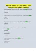 GROUND COVER FIRE FIGHTING KEY EXAM  Questions And CORRECT Answers
