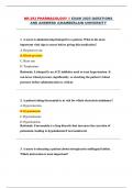 NR 293 PHARMACOLOGY 1 EXAM 2025 QUESTIONS  AND ANSWERS &vert;CHAMBERLAIN UNIVERSITY 