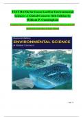 TEST BANK for Loose Leaf for Environmental Science&colon; A Global Concern 16th Edition by William P&period; Cunningham Complete Chapters 1-25 With Verified Questions & Accurate Answers&vert; A&plus; PASS All Answers at the Back of Each Chapter