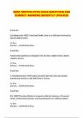 NERC CERTIFICATION EXAM QUESTIONS AND CORRECT ANSWERS &lpar;RECENTLY UPDATED&rpar;