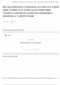 RELIAS &sol; PROPHECY GENERAL ICU RN A V3 EXAM 2025 &vert; COMPLETE EXAM QUESTIONS AND CORRECT VERIFIED ANSWERS &vert; ALREADY GRADED A&plus;  SUCCESS ASSURED &vert;