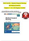 Complete Test Bank for Medical Surgical Nursing 8th Edition By Linton&comma; Chapters 1 - 63 &lpar;PDF&rpar;