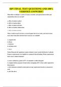 SDV FINAL TEST QUESTIONS AND 100&percnt; VERIFIED ANSWERS&excl;&excl;