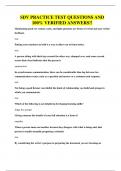 SDV PRACTICE TEST QUESTIONS AND 100&percnt; VERIFIED ANSWERS&excl;&excl;