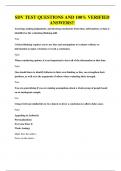 SDV TEST QUESTIONS AND 100&percnt; VERIFIED ANSWERS&excl;&excl;