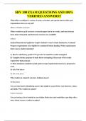 SDV 100 EXAM QUESTIONS AND 100&percnt; VERIFIED ANSWERS&excl;&excl;