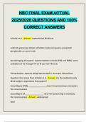 NBC FINAL EXAM ACTUAL 2025&sol;2026 QUESTIONS AND 100&percnt; CORRECT ANSWERS