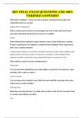 SDV FINAL EXAM QUESTIONS AND 100&percnt; VERIFIED ANSWERS&excl;&excl;