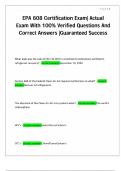 EPA 608 CERTIFICATION Exam 2025 &vert; Actual Exam with 100&percnt; Verified Questions and Answers &vert; Grade A&plus; Assured &vert; Latest Edition &vert;