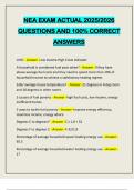 NEA EXAM ACTUAL 2025/2026 QUESTIONS AND 100% CORRECT ANSWERS