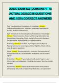 AADC EXAM SG &lpar;DOMAINS 1 - 4&rpar; ACTUAL 2025&sol;2026 QUESTIONS AND 100&percnt; CORRECT ANSWERS