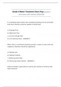 Grade 4 Water Treatment Exam Prep questions and answers with solutions 2025&sol;2026