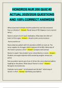 HONDROS NUR 200 QUIZ &num;2 ACTUAL 2025&sol;2026 QUESTIONS AND 100&percnt; CORRECT ANSWERS