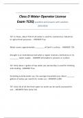 Class D Water Operator License Exam TCEQ questions and answers with solutions 2025&sol;2026