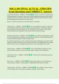 SOCA 101 FINAL ACTUAL  UPDATED     Exam Questions and CORRECT  Answers 
