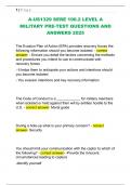 A-US1329 SERE 100&period;2 LEVEL A  MILITARY PRE-TEST QUESTIONS AND  ANSWERS 2025