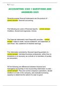 ACCOUNTING 3300 1 QUESTIONS AND  ANSWERS 2025 