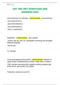CRT TMC RRT QUESTIONS AND  ANSWERS 2025 