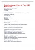 Radiation therapy Exam A&plus; Pass 2025 New Update