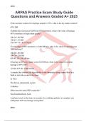 ARPAS Practice Exam Study Guide Questions and Answers Graded A&plus; 2025