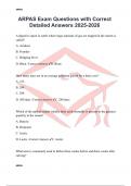 ARPAS Exam Questions with Correct Detailed Answers 2025-2026