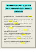 DXI EXAM III ACTUAL 2025&sol;2026 QUESTIONS AND 100&percnt; CORRECT ANSWERS
